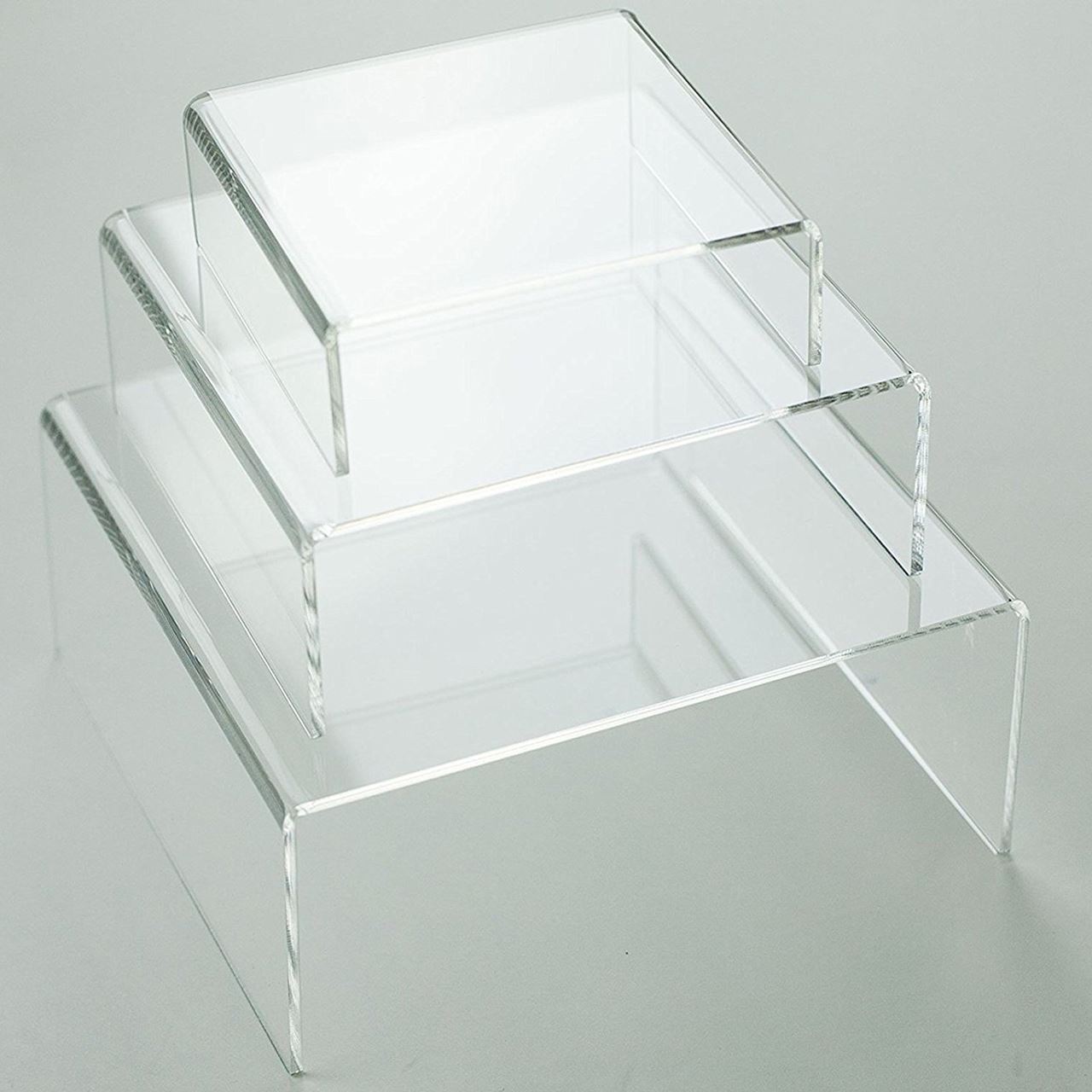 Huji Home Products. Clear Medium Low Profile Set Of 6 Acrylic Risers ...