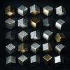 Picture of Golden & Silver Cubes Geometric Shadow Box Wall Décor (MS17352A) 23.62" L x 23.62" H