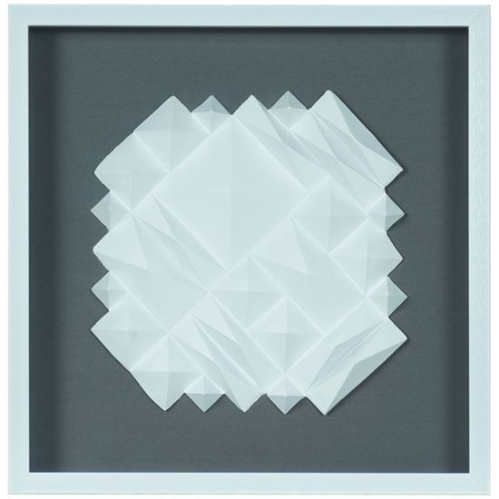 Picture of Yudeco White Ridges Plastic Wall Décor (MS56016A) 23.62" L x 23.62" H