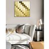 Picture of Abstract Golden Pine Wood Wall Décor (MS55578C) 23.62" x 23.62"