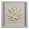 Picture of Pure Creamy White Ceramic Flower Shadow Box Wall Décor (MS46985A) 19.68" x 19.68"