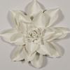 Picture of Pure Creamy White Ceramic Flower Shadow Box Wall Décor (MS46985A) 19.68" x 19.68"