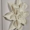 Picture of Pure Creamy White Ceramic Flower Shadow Box Wall Décor (MS46985A) 19.68" x 19.68"