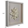 Picture of Pure Creamy White Ceramic Flower Shadow Box Wall Décor (MS46985A) 19.68" x 19.68"