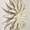 Picture of Pure Creamy White Ceramic Flower Shadow Box Wall Décor (MS46985B) 19.68" x 19.68"