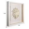 Picture of Pure Creamy White Ceramic Flower Shadow Box Wall Décor (MS46985B) 19.68" x 19.68"