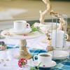 Huji Home Products. HUJI Stack-able Porcelain Espresso Turkish Coffee Cups  & Saucer with Chrome Rack - HJ142