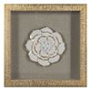 Picture of Gold Ceramic Flower Shadow Box Wall Décor (2 Piece Set)  (MS39291AP/BP) 11.81” L x 11.81” H