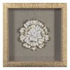 Picture of Gold Ceramic Flower Shadow Box Wall Décor (2 Piece Set)  (MS39291AP/BP) 11.81” L x 11.81” H