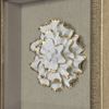 Picture of Gold Ceramic Flower Shadow Box Wall Décor (2 Piece Set)  (MS39291AP/BP) 11.81” L x 11.81” H