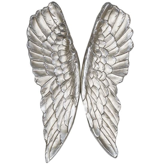 Picture of Yudeco Silver Wings  Plastic Sculpture Décor Set(MS35506C)